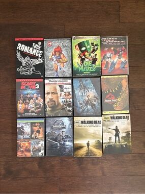 12 DVD Lot Movies TV Thundercats Jurassic Park World Scary Movie Walking Dead